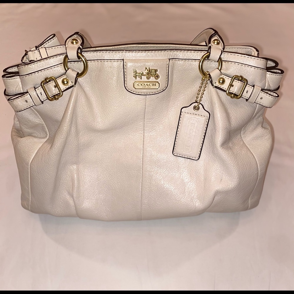 Coach off white handbag.
